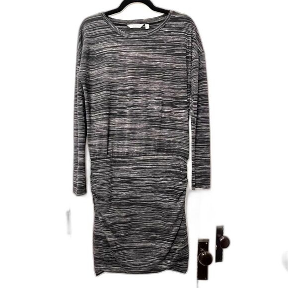 ATHLETA • Charcoal Grey Space Dye Long Sleeve Dress • Size XS (fits up to M) - Picture 1 of 7